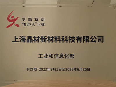 工信部“專精特新”小巨人企業(yè)
